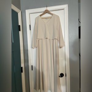 Piper and Scoot Nude Tiered Maxi Dress